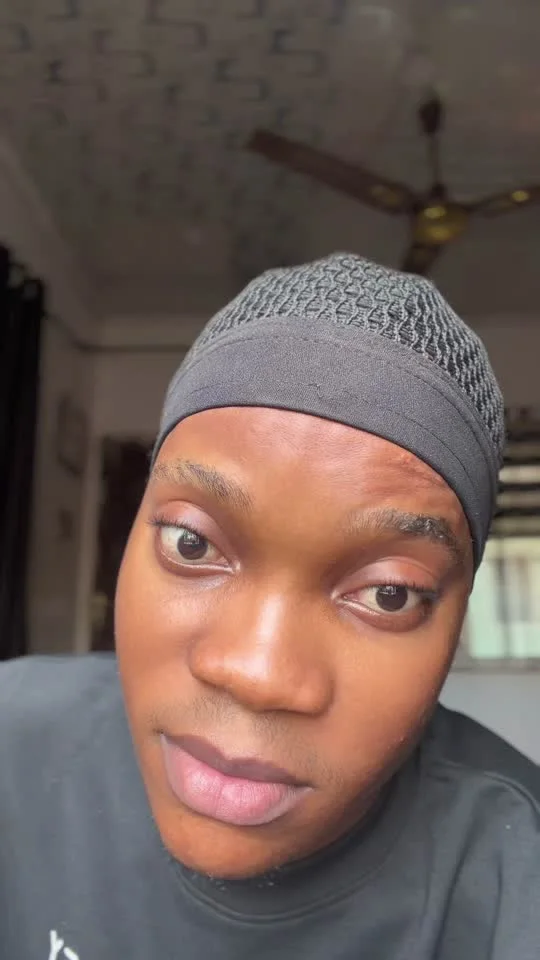 Creator acting out an AI character skit