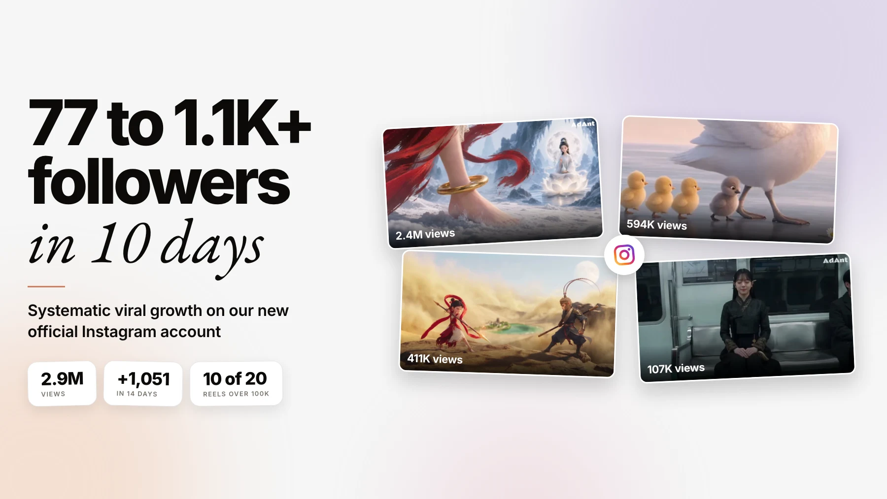 77 to 1.1K+ Instagram Followers in 10 Days