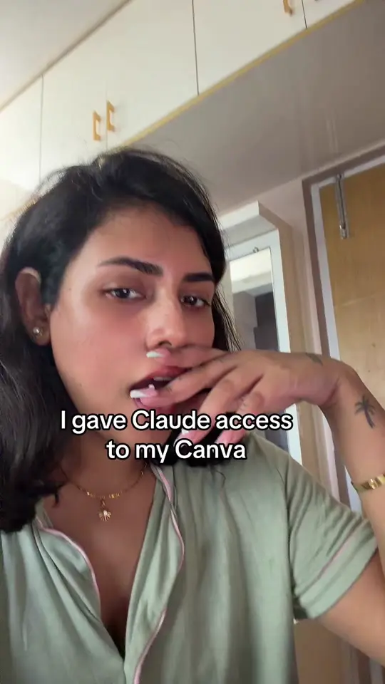 Claude using Canva to create a portfolio website